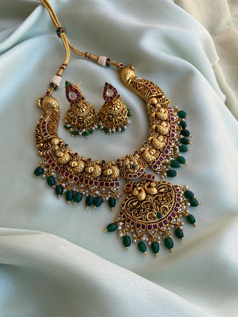 Heavy Bridal Nagasi Necklace set
